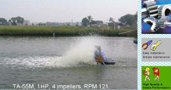 Paddlewheel aerator TA55M-02